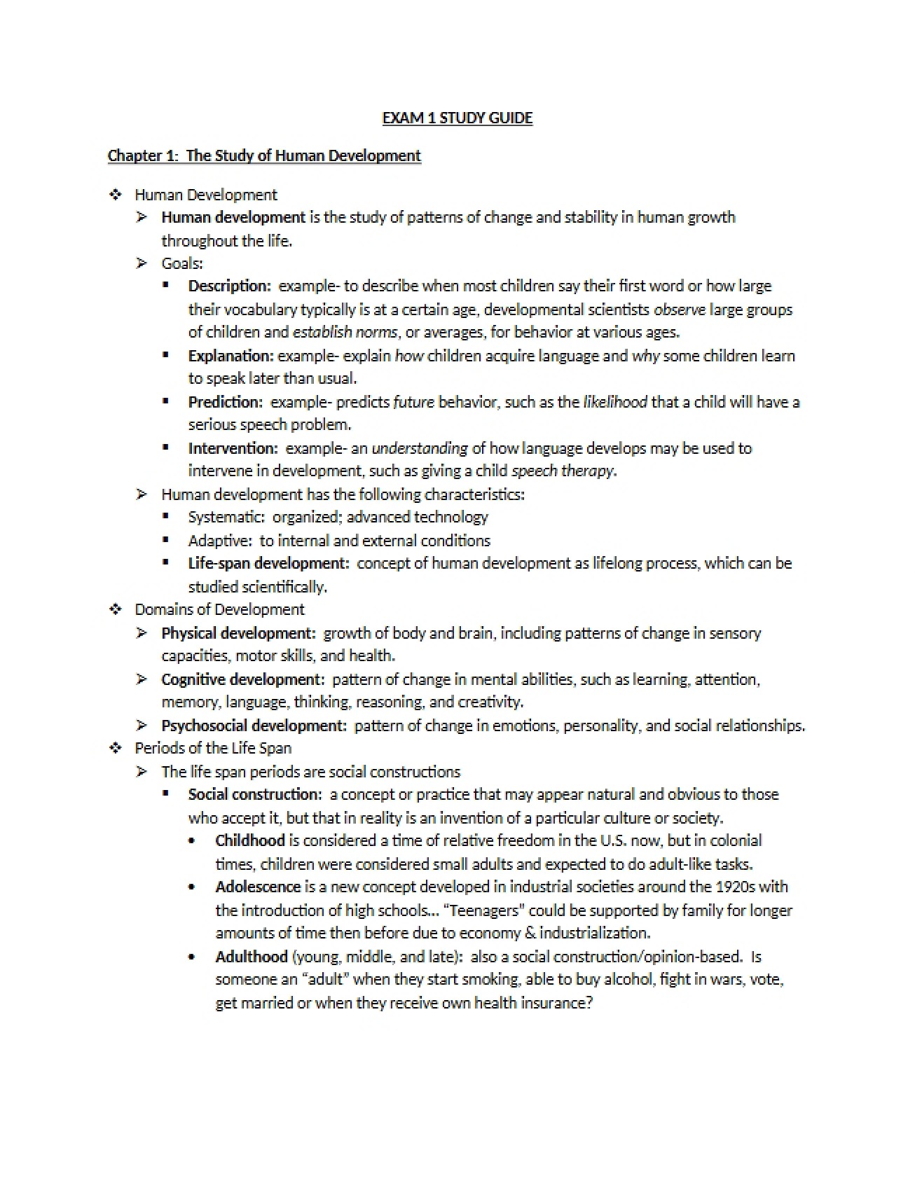 Core Concepts in the Study of Human Development