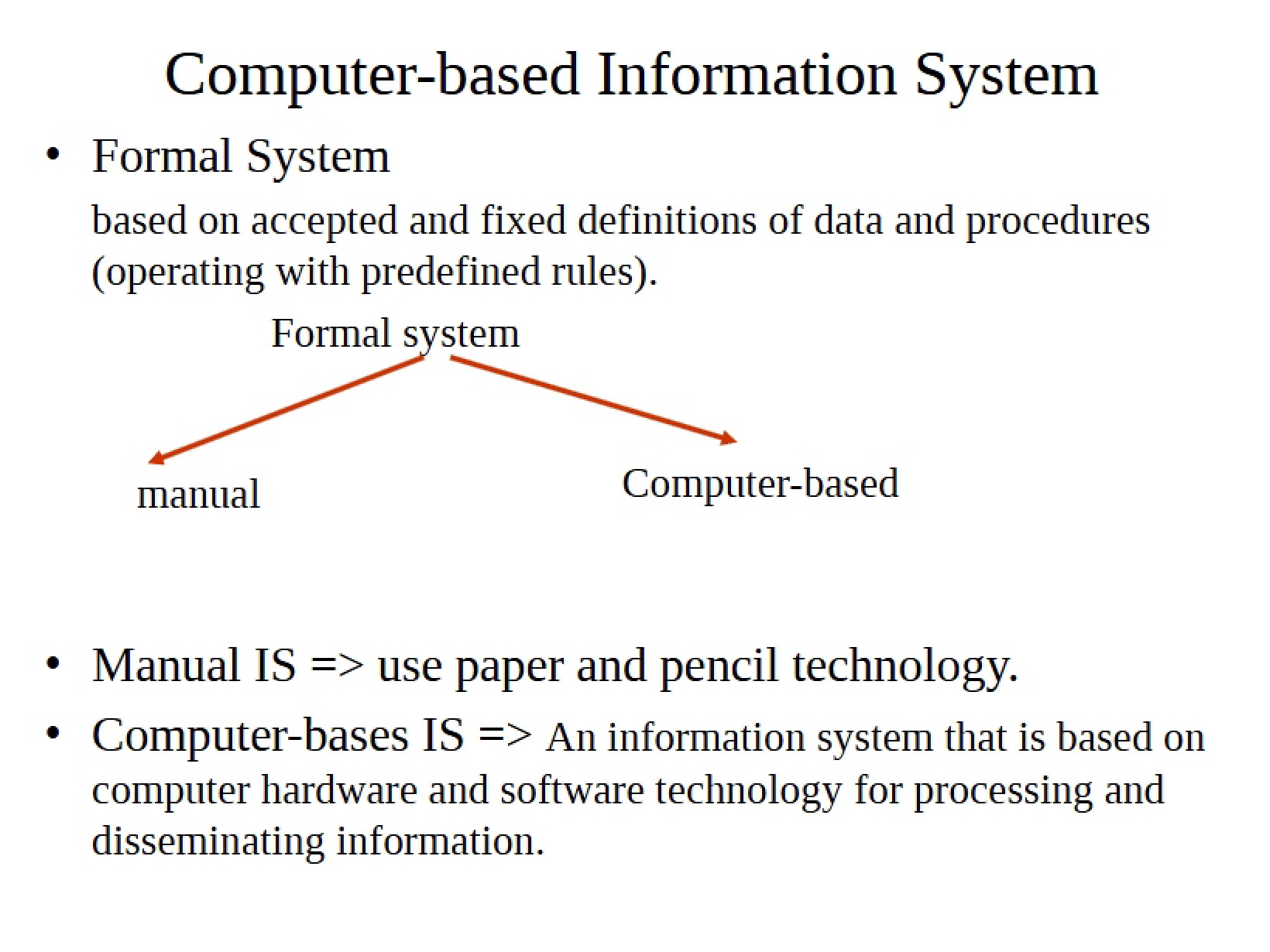 Info Systems Based on Computers