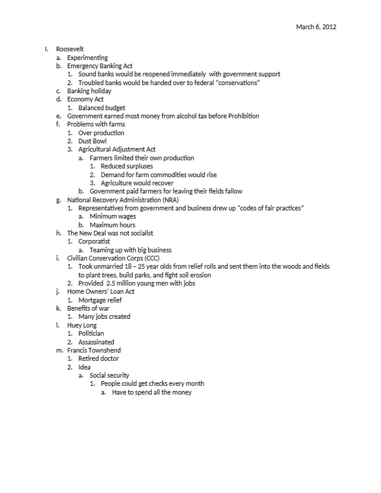 Roosevelt Overview