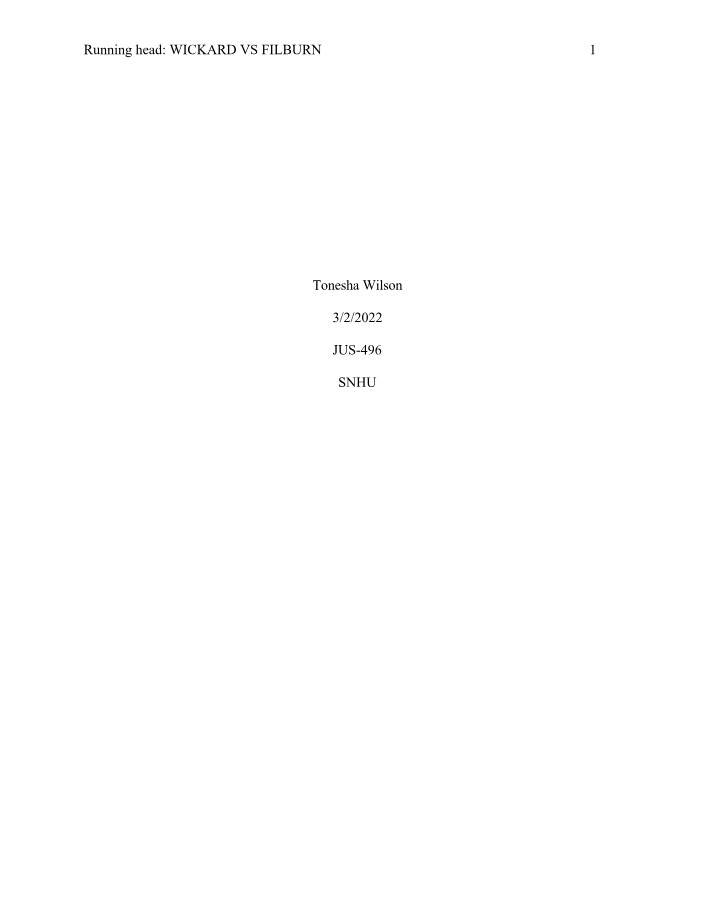 JUS-496 Assignment - Week One