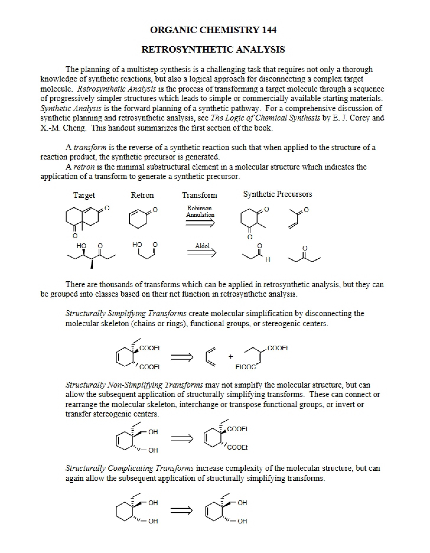 Analysis via Retrosynthesis