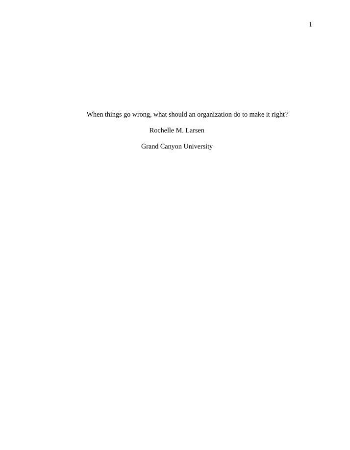 Crisis Response in Organizations