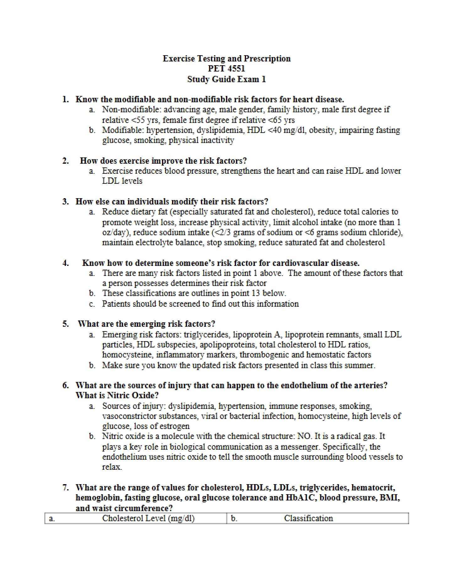 First Test Study Guide