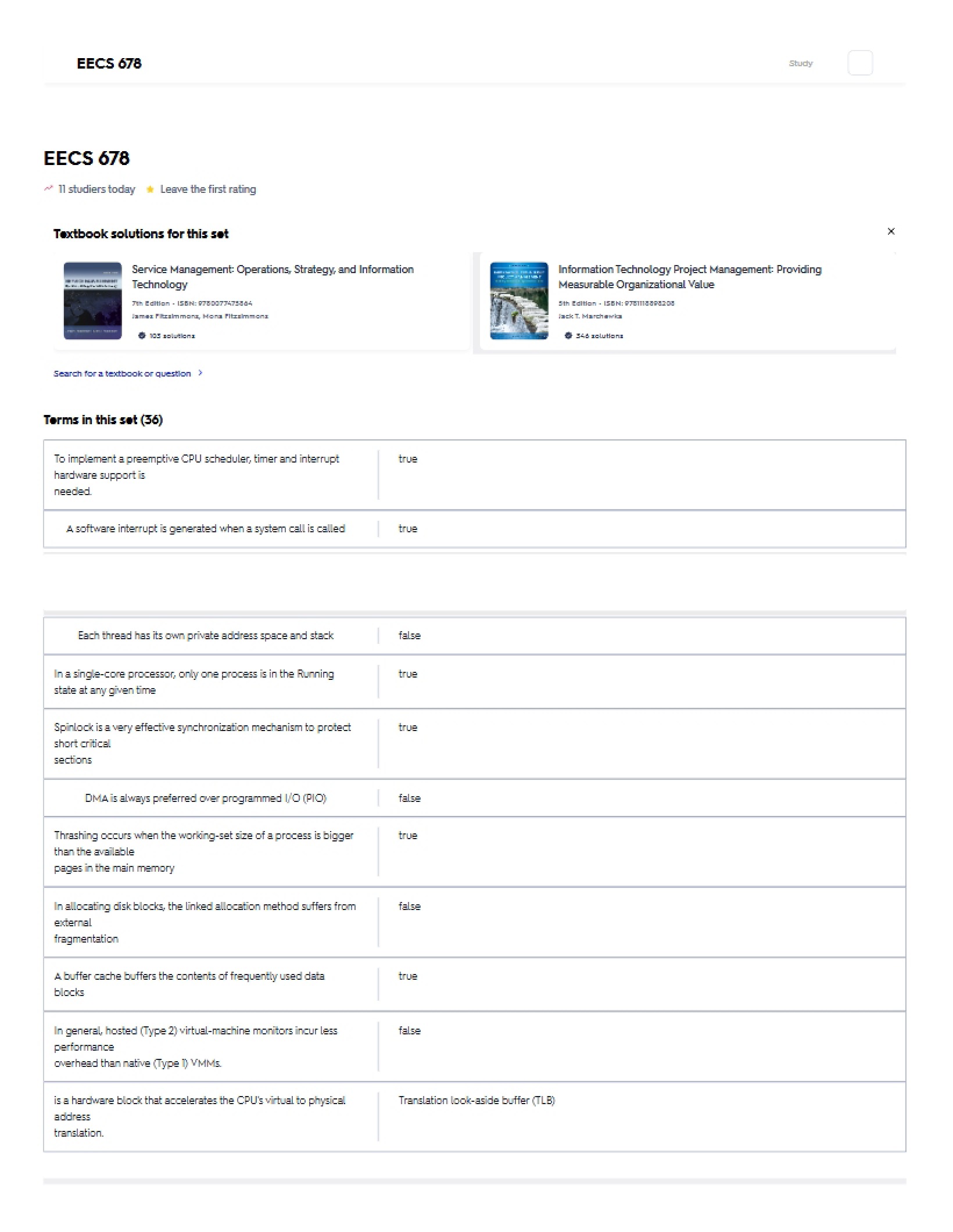 Operating Systems Study Guide