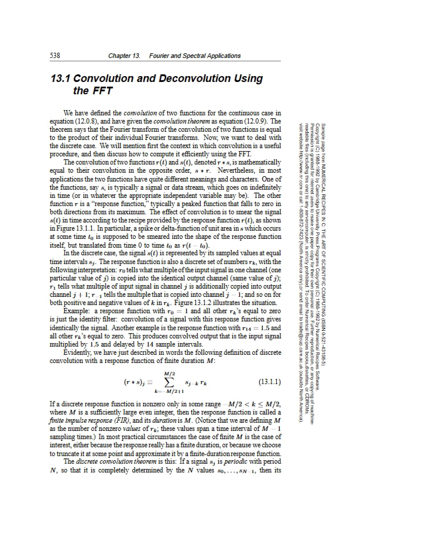 FFT Utilization for Deconvolution and Convolution