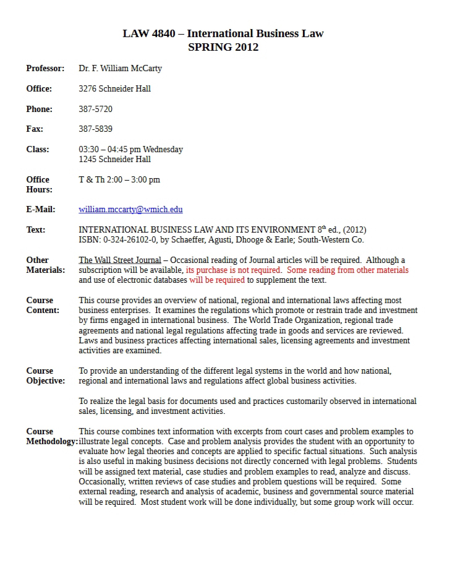 General Syllabus