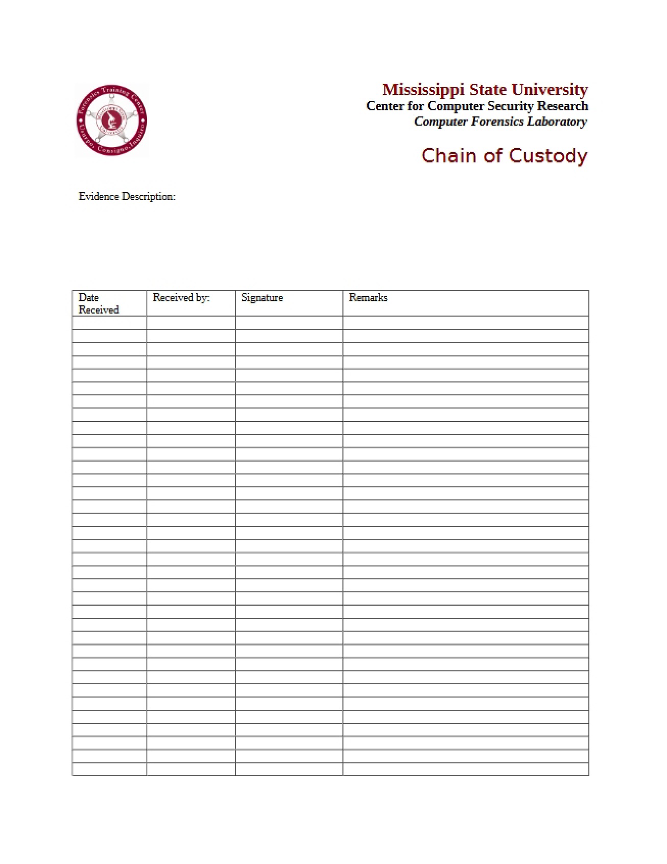 Custody Chain