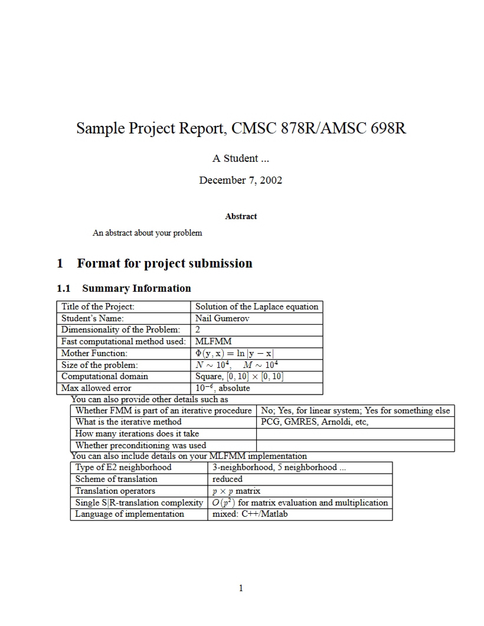 Project Report Sample