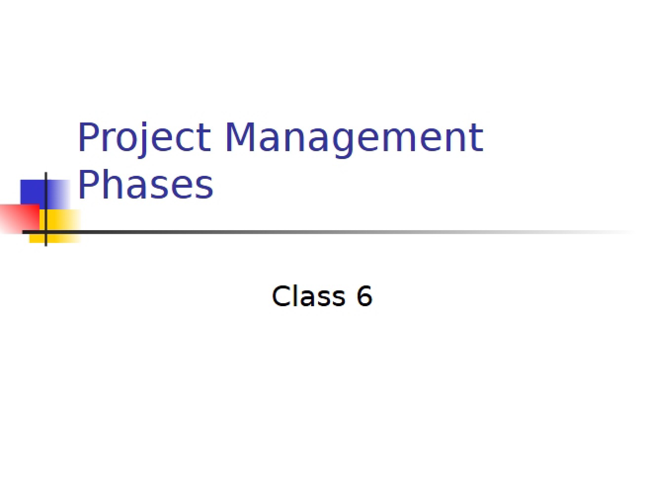 Project Management Phases
