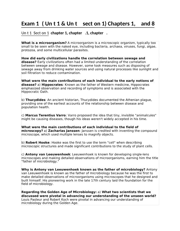 Unit 1 & 2 Exam 1 - Chapters 1, 3, and 8