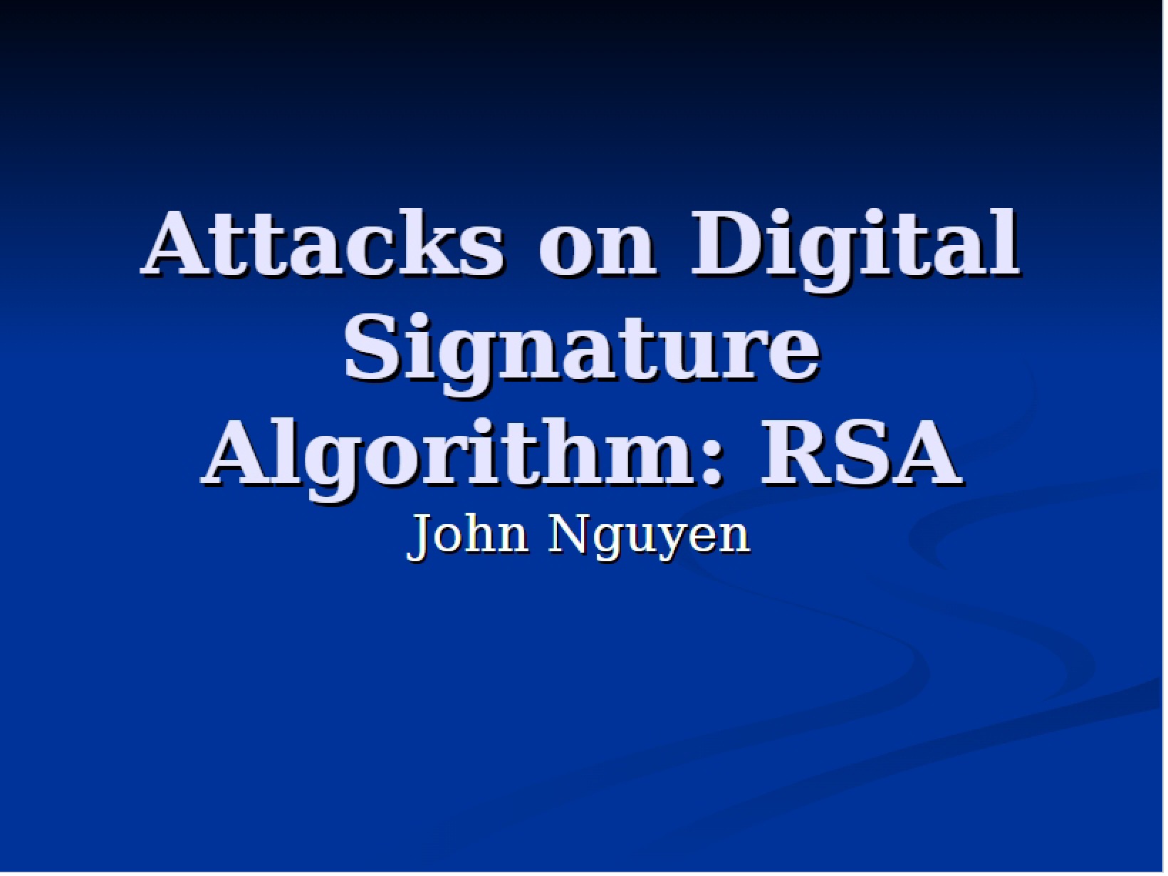 Digital Signature Algorithm Attacks