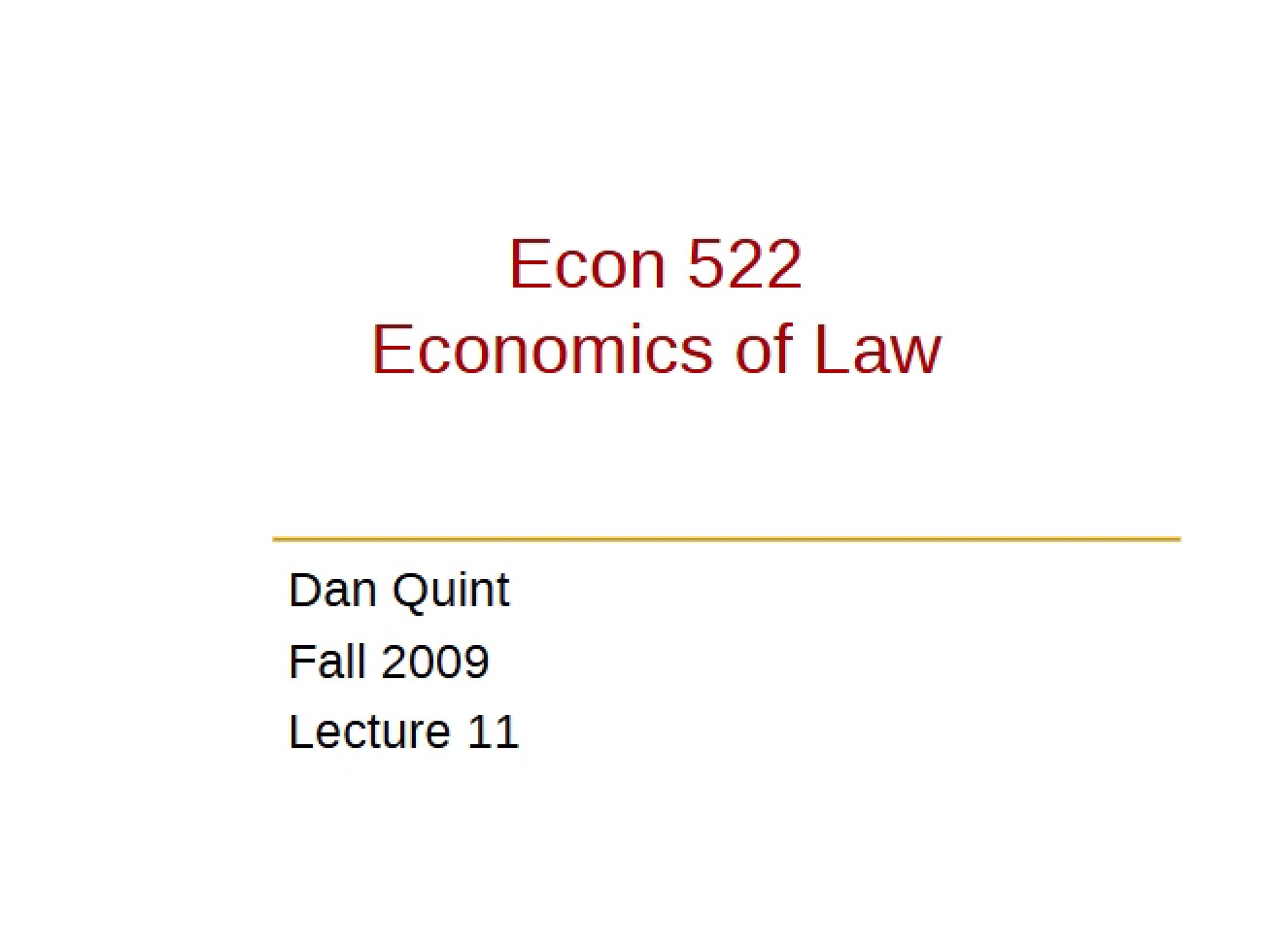 Contracts Lecture 11