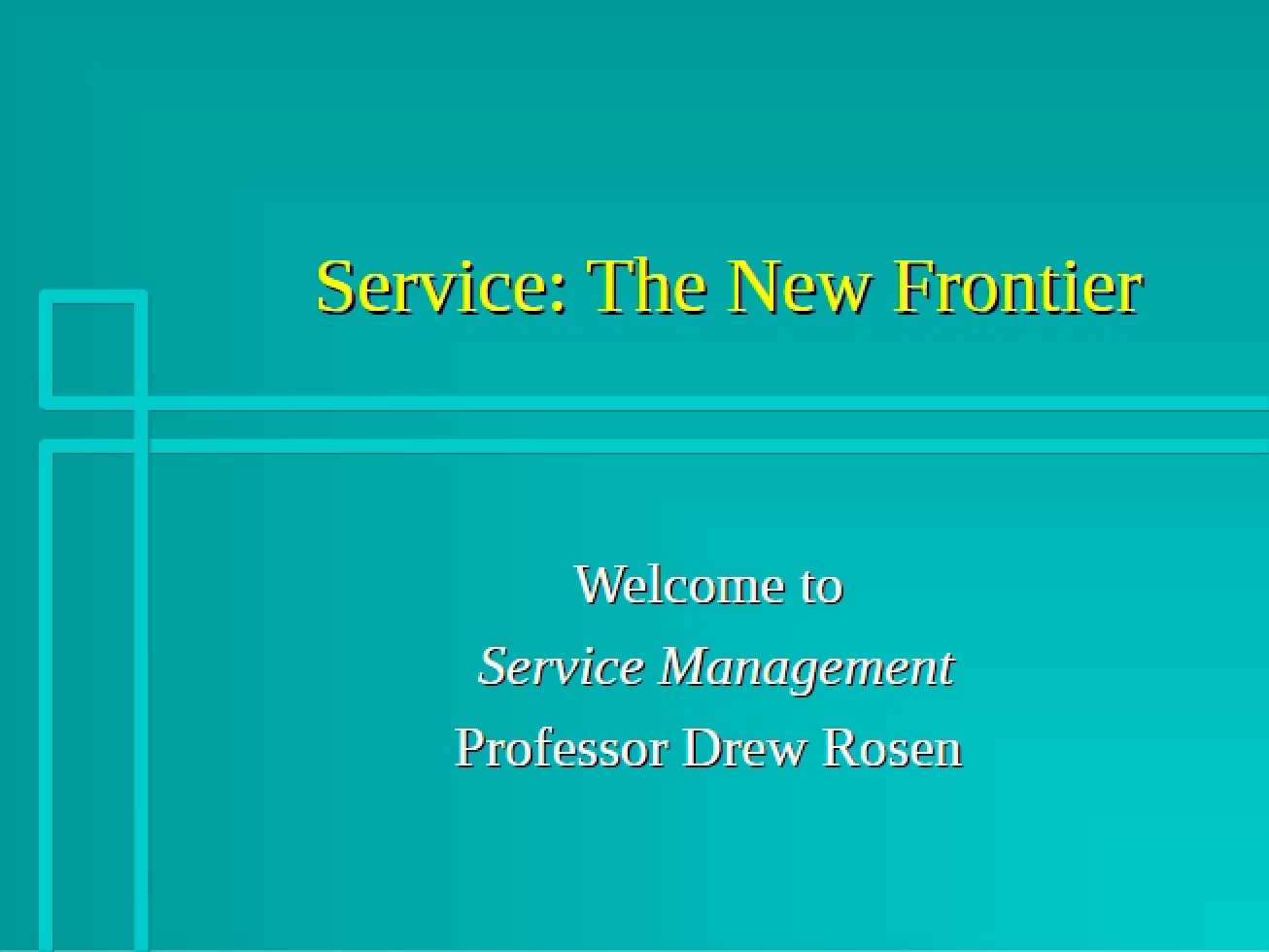 Service Operations New Frontier