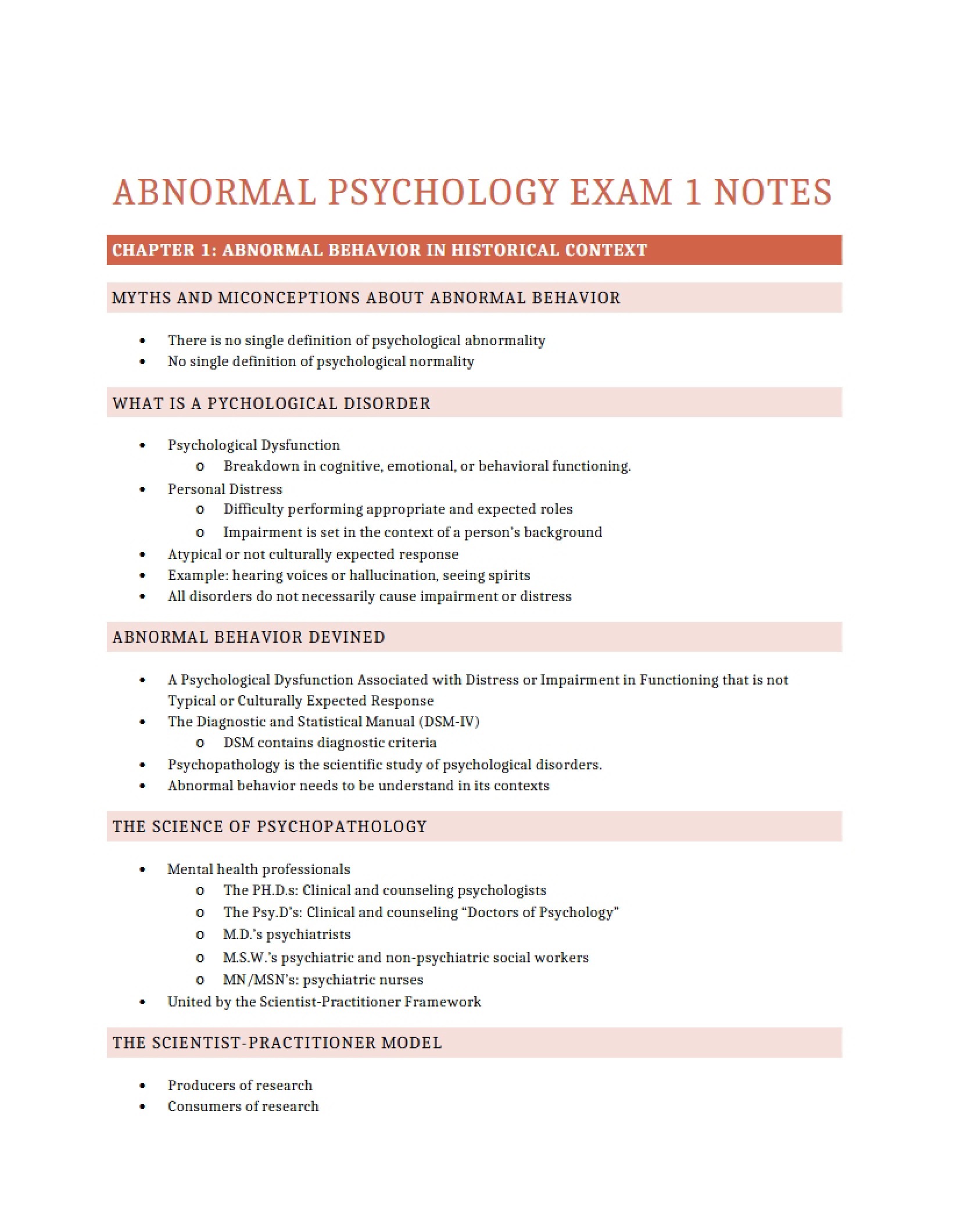 Exam I