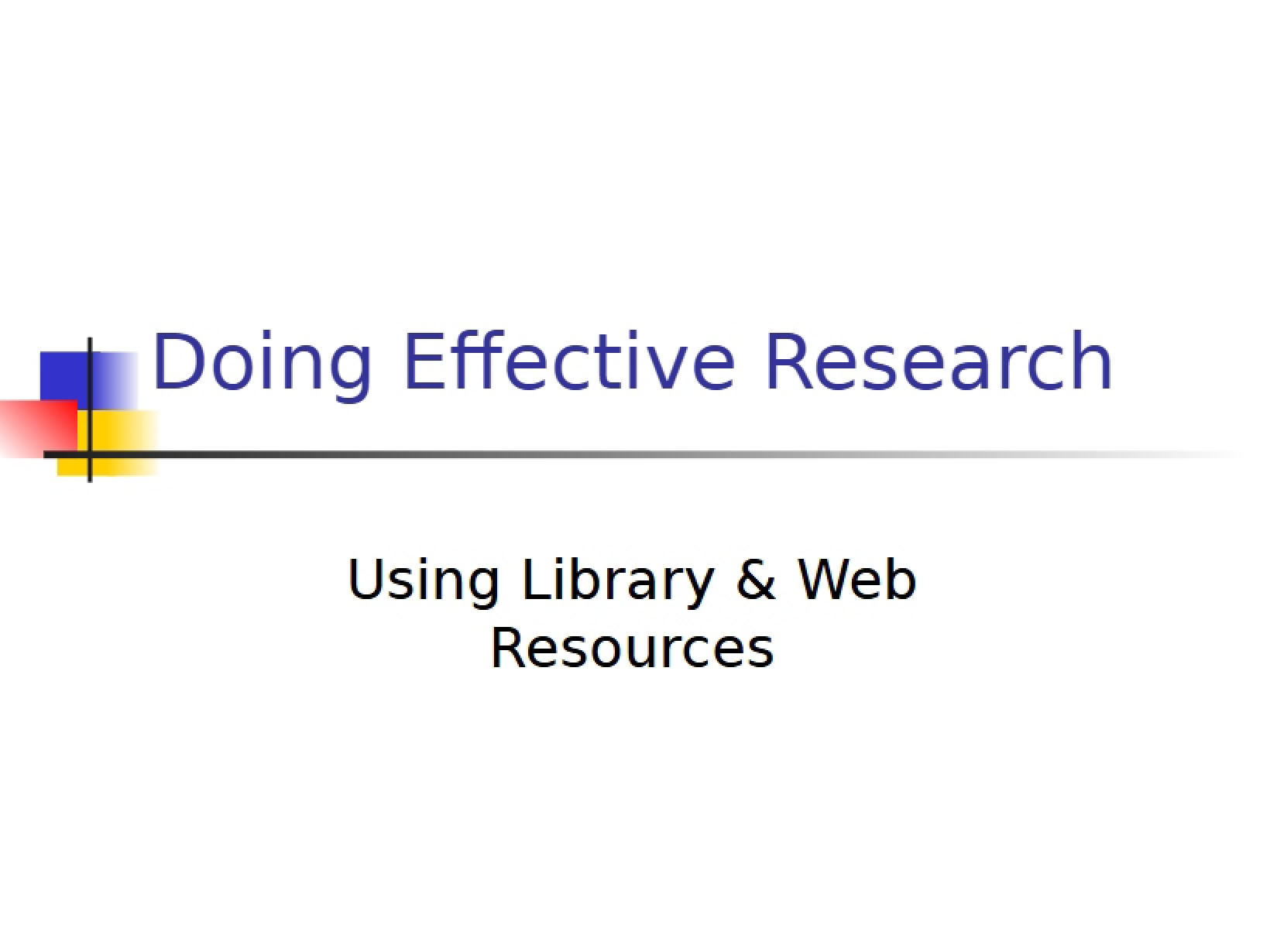 Strategies for Effective Research
