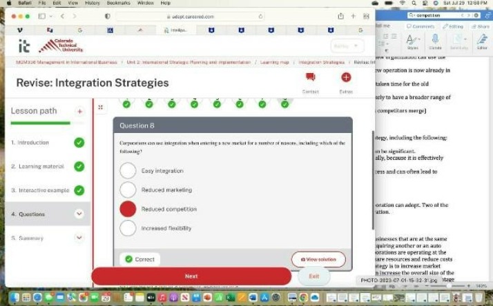 Integration Strategies - Revision