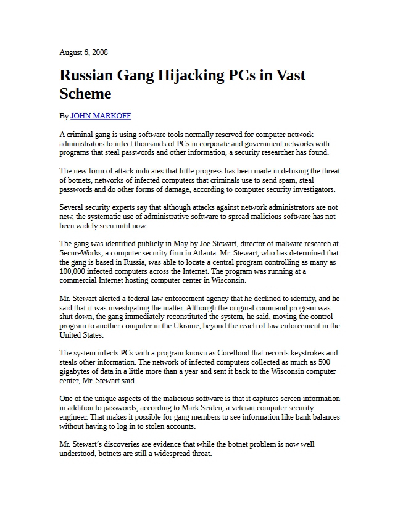PC Hijacking