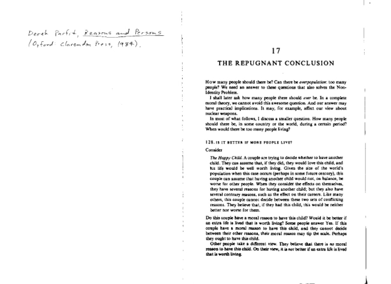 Repugnant Conclusion