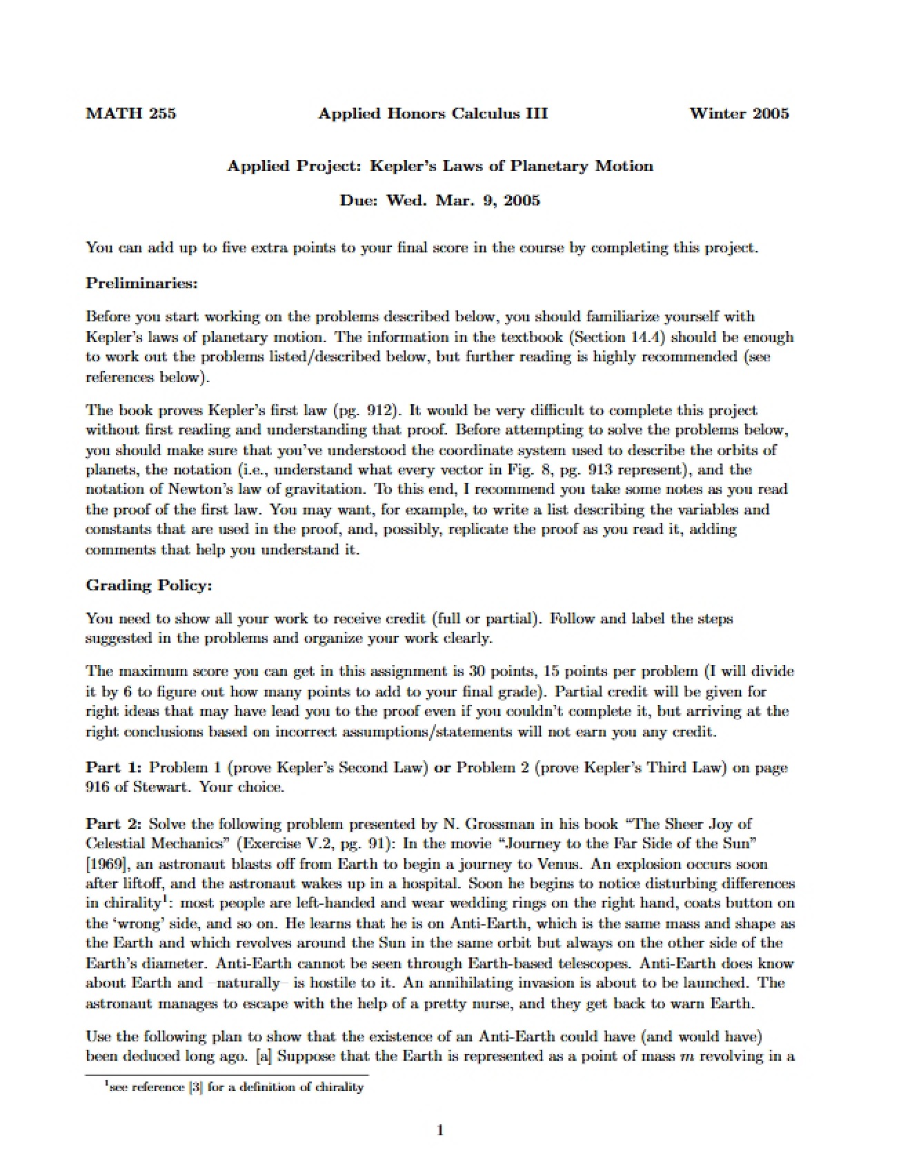 Planetary Motion Kepler's Laws