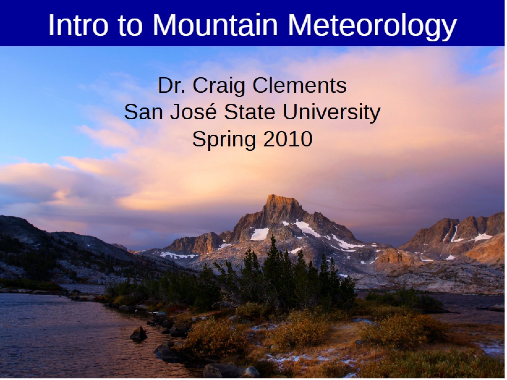 Mountain Meteorology