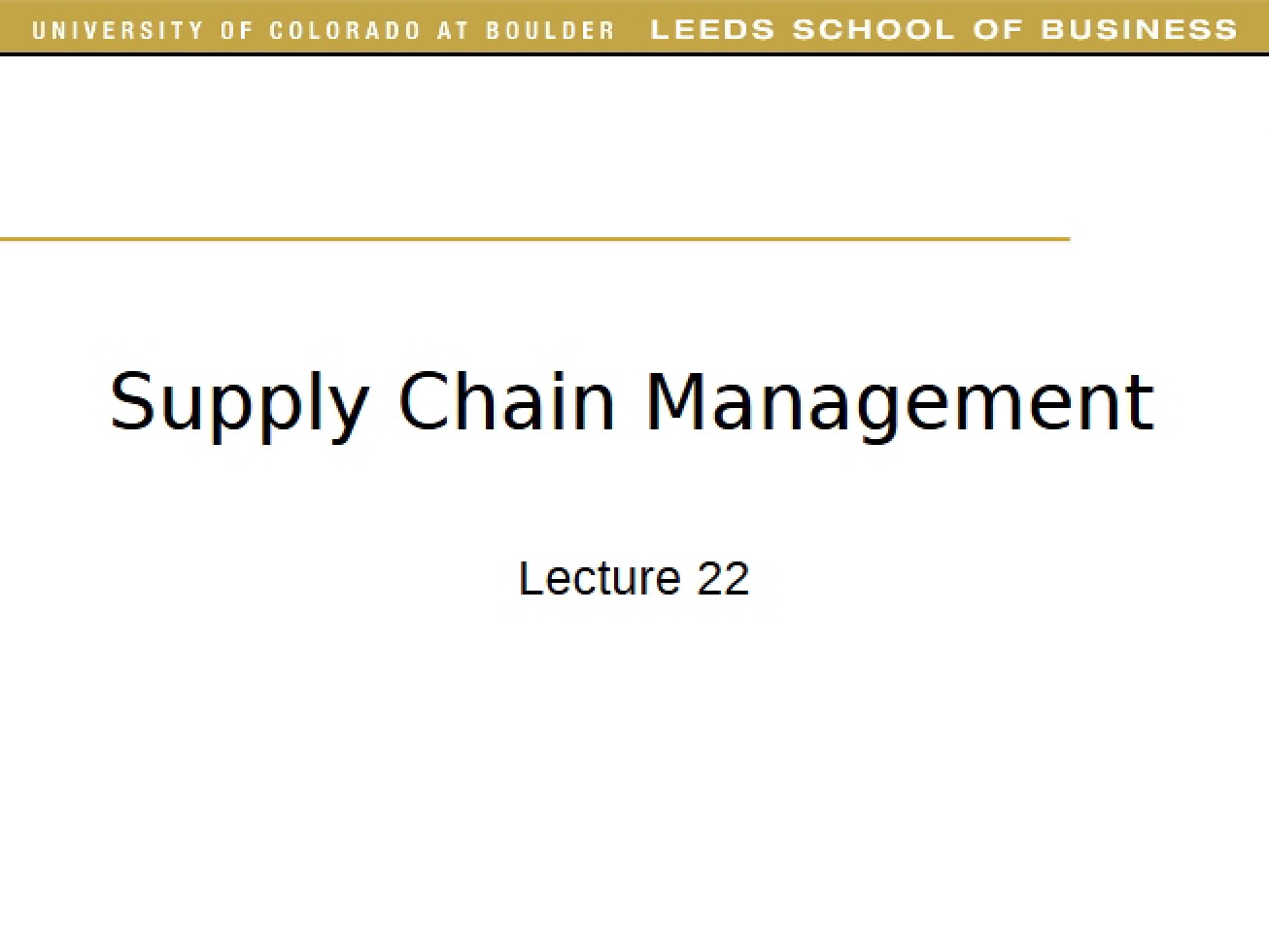 Lecture Session Twenty-Two