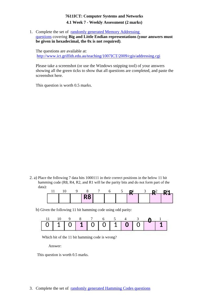 Weekly Assessment for Week 7 - 7611ICT