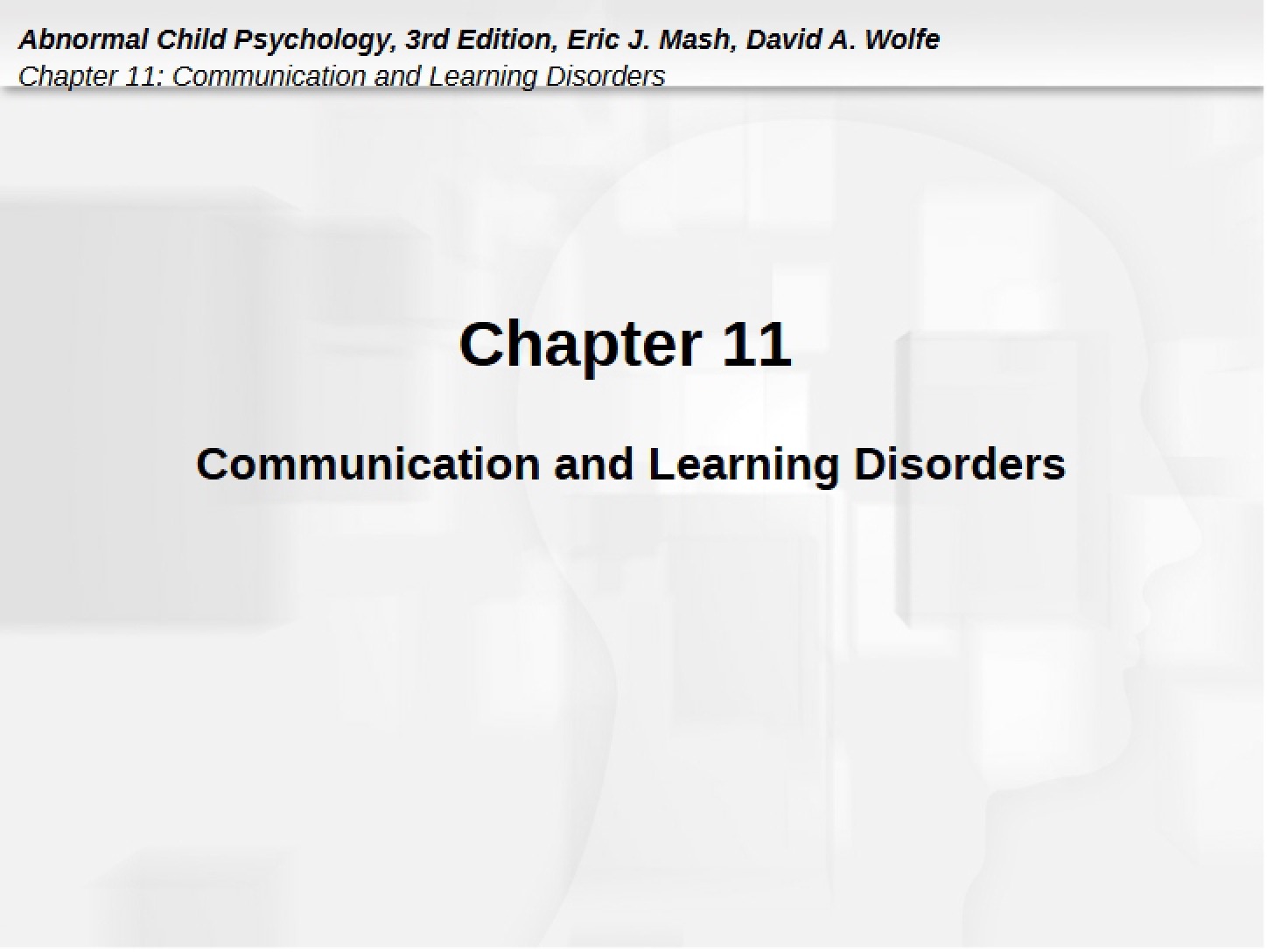 Learning and Communication Disorders