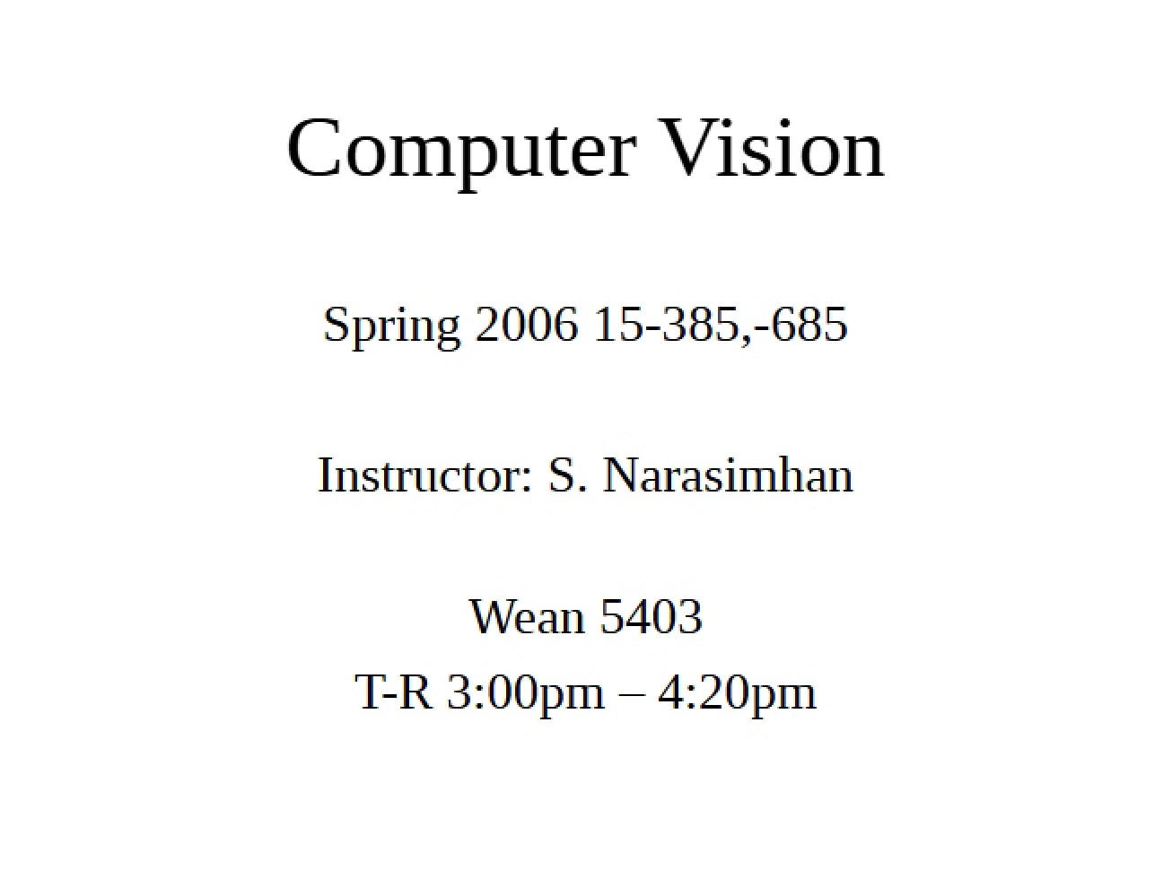 Computer Vision Class 06