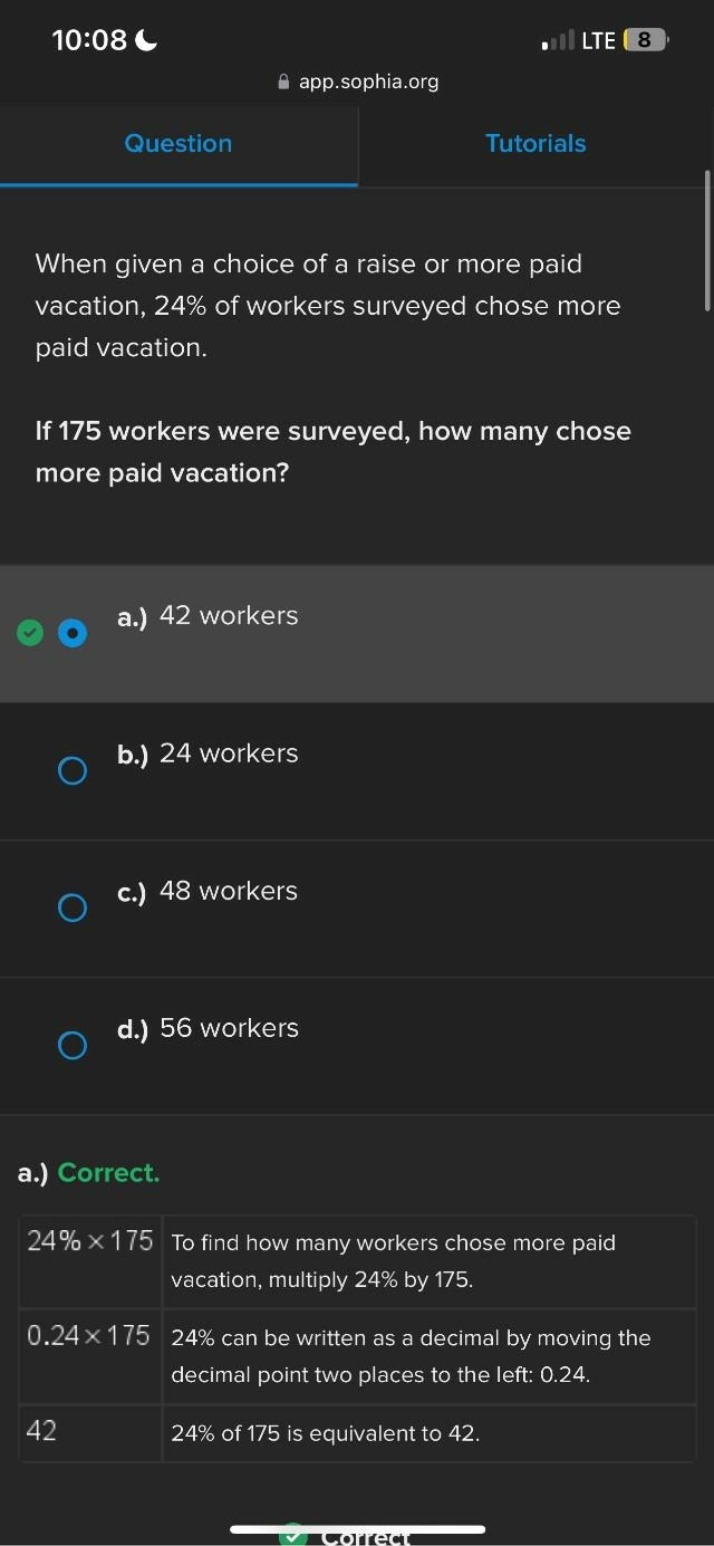 Problems with Percentages