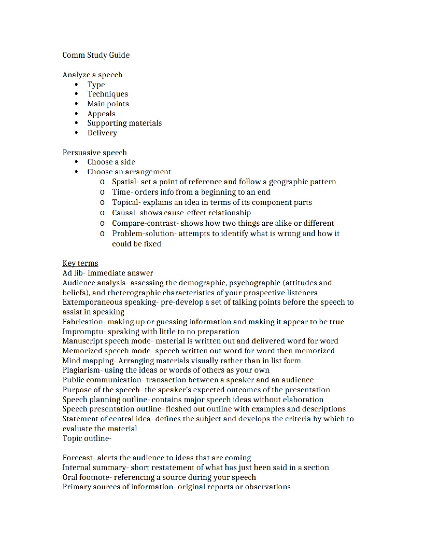 General Communication Study Guide