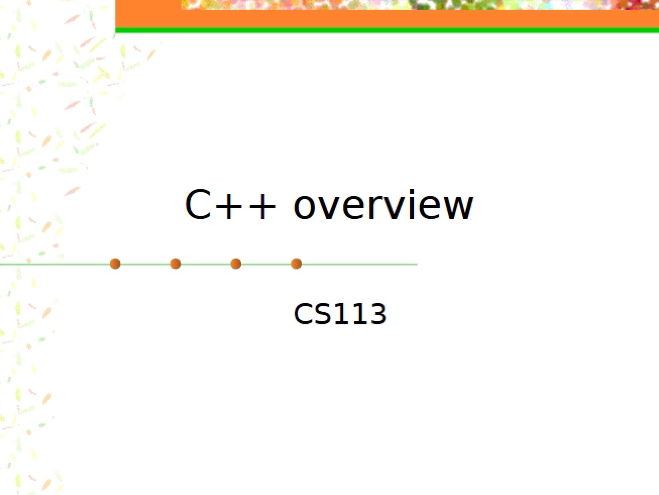 General Overview of the C++ Language