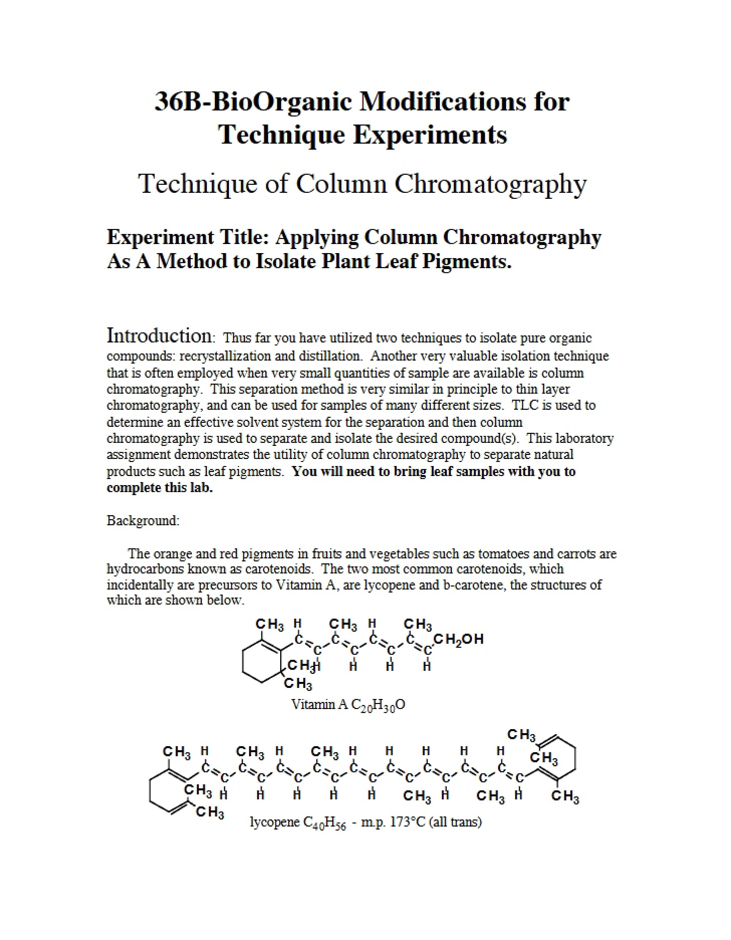 Chromatographic Methods
