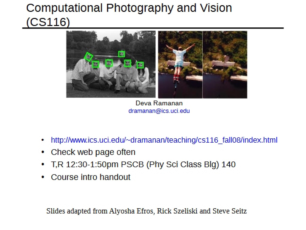 Vision and Computational Photography