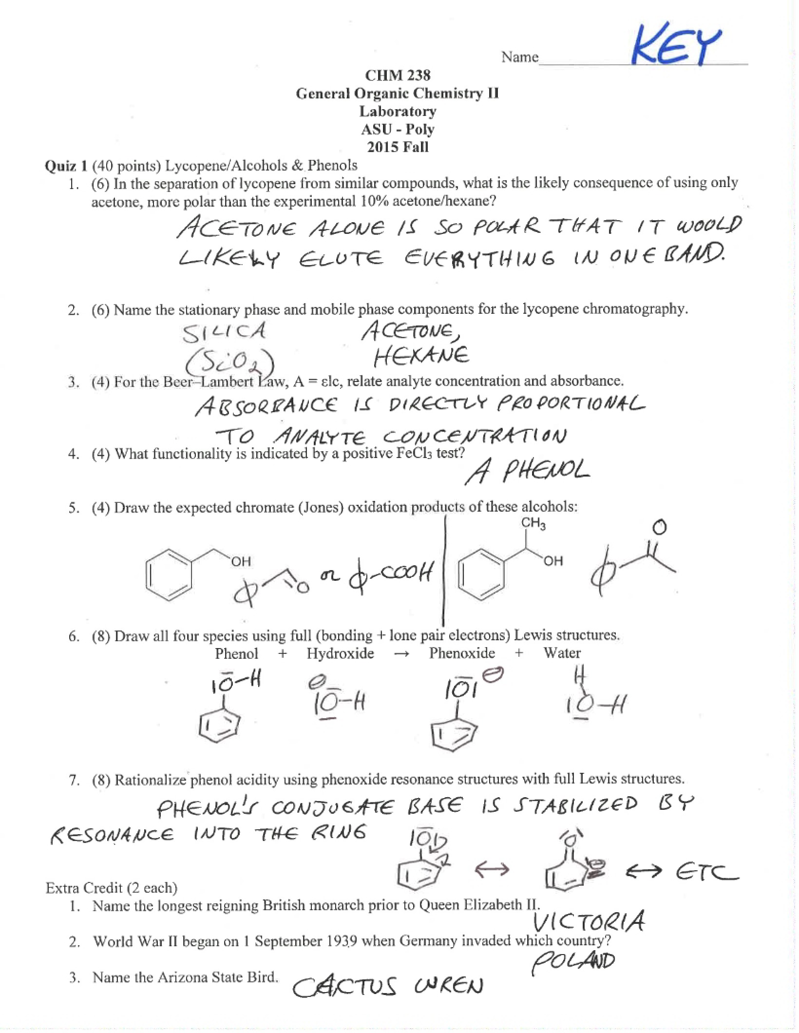 Organic Chemistry Lab Study Guide