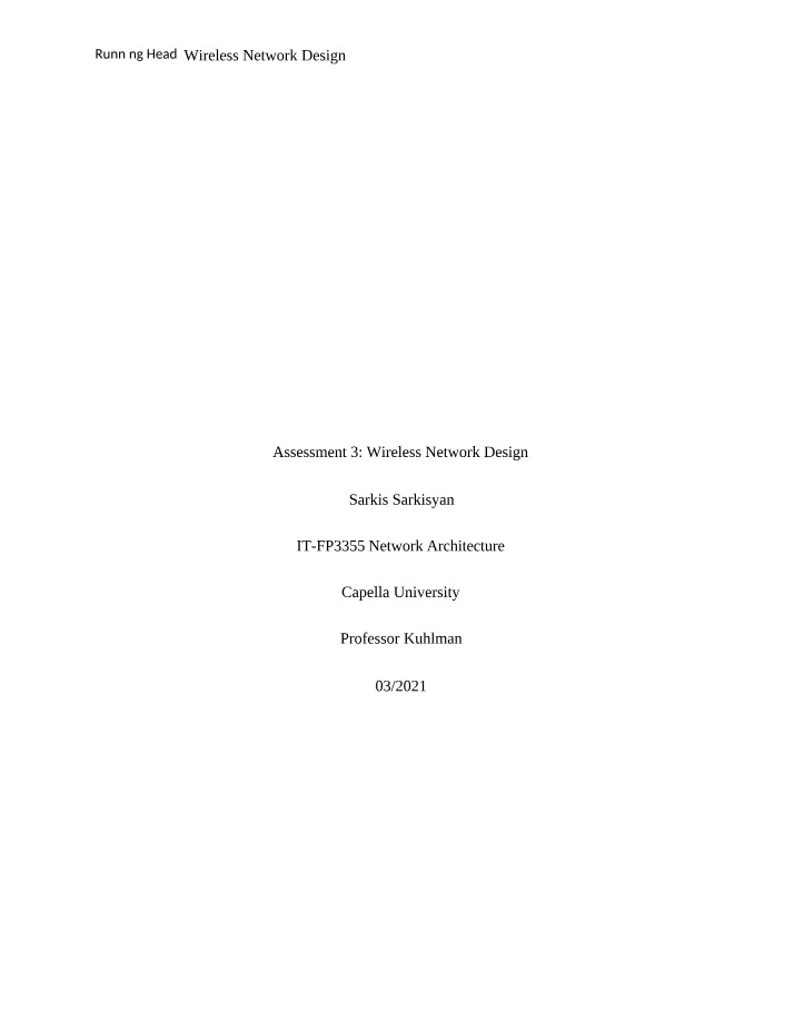 Design Hardware Placement and IP Address for Wireless Networks