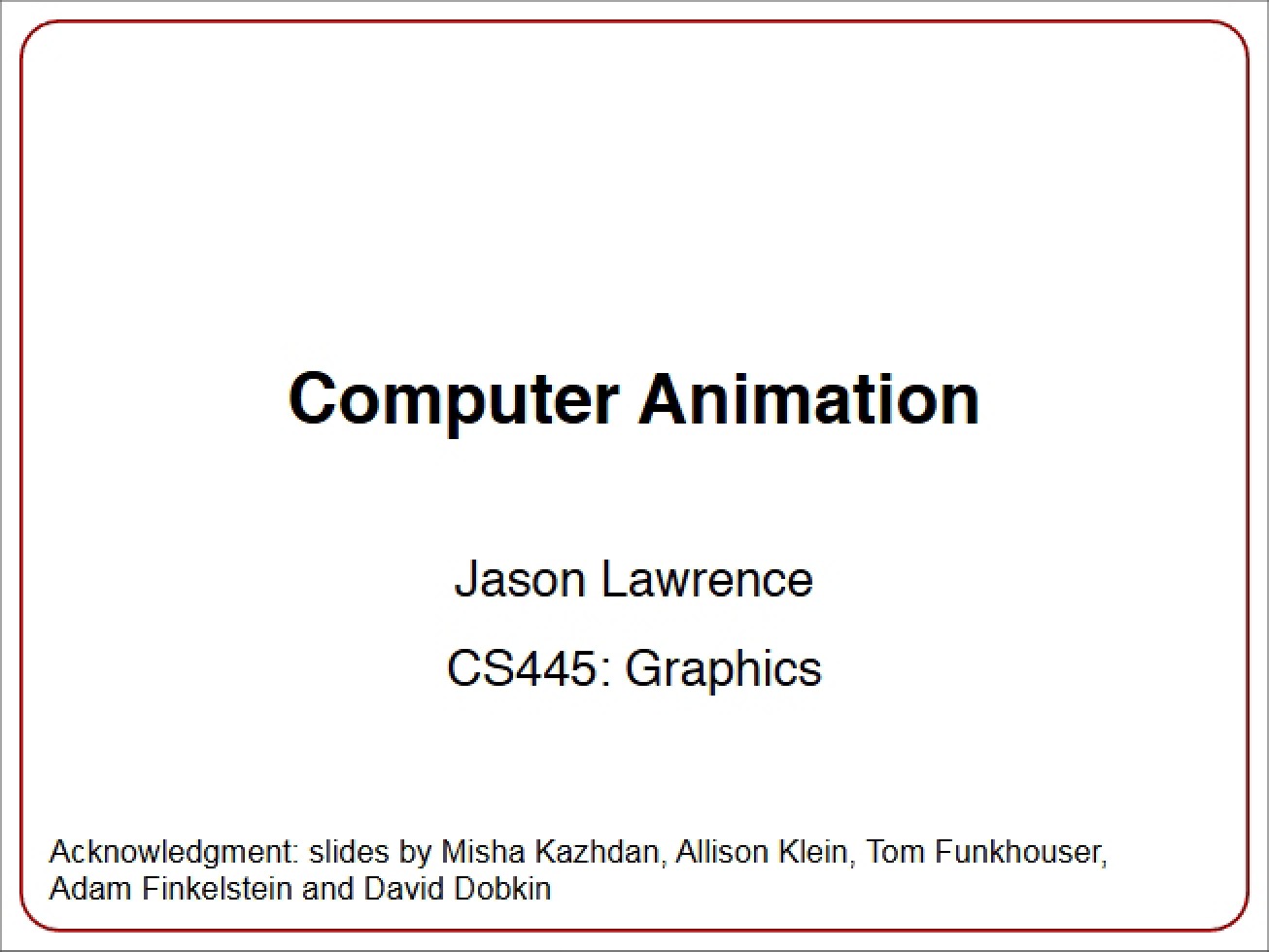 Animation (Computer)
