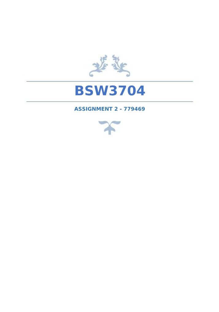 Assignment 2 - BSW3704
