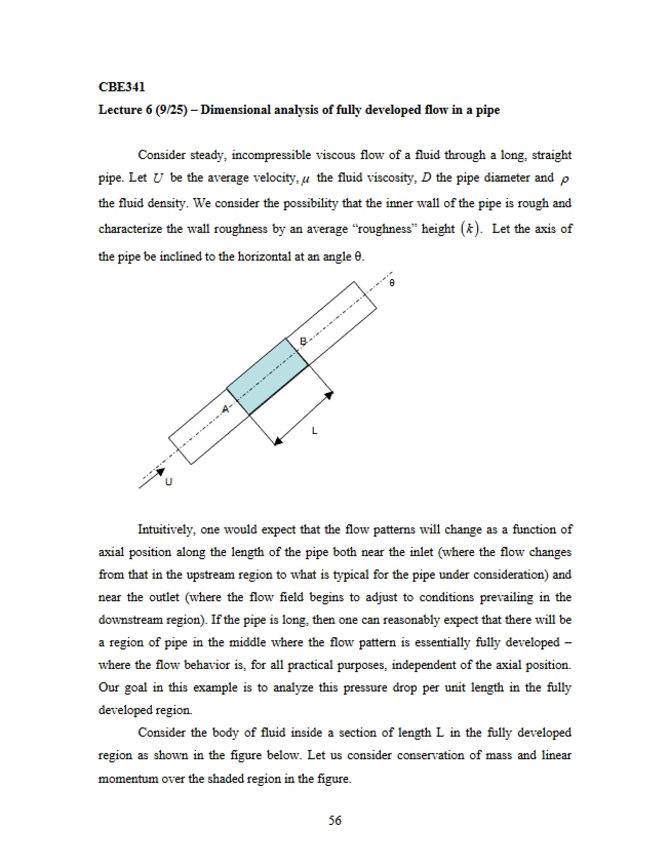 Sixth Lecture on Chemical Engineering Fluid Operations