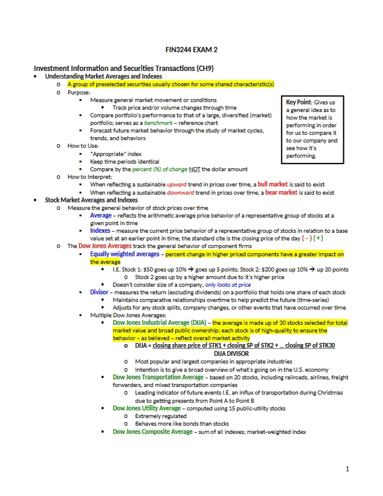 Role of Information in Securities Transactions