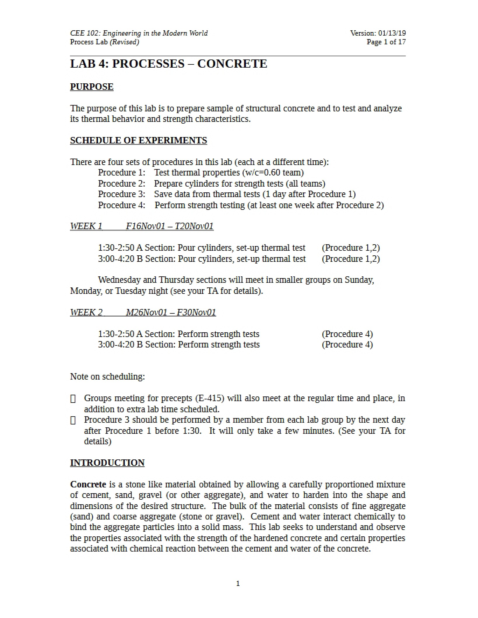 Class Outline and Schedule