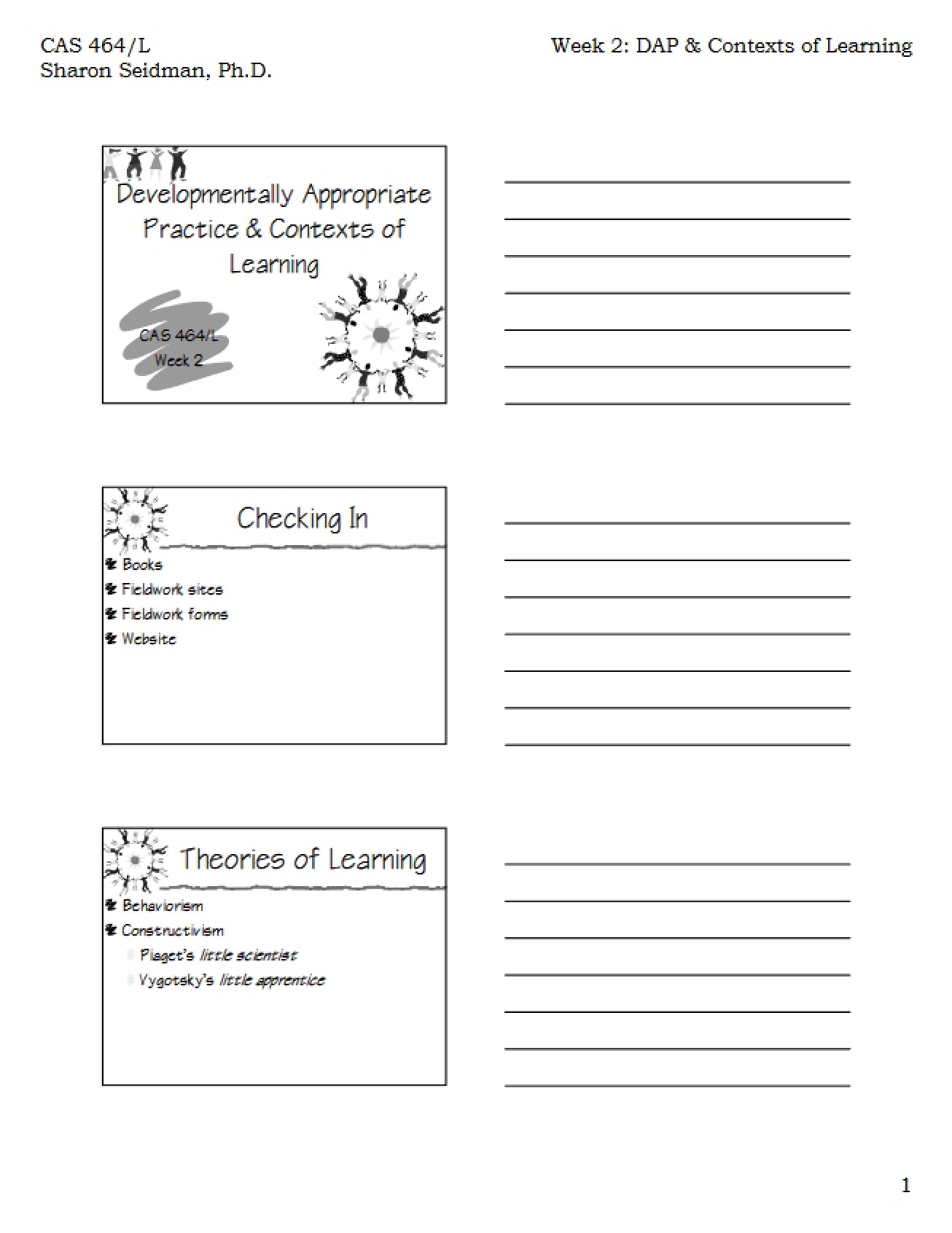 DAP and Learning Contexts Week Two Part 1