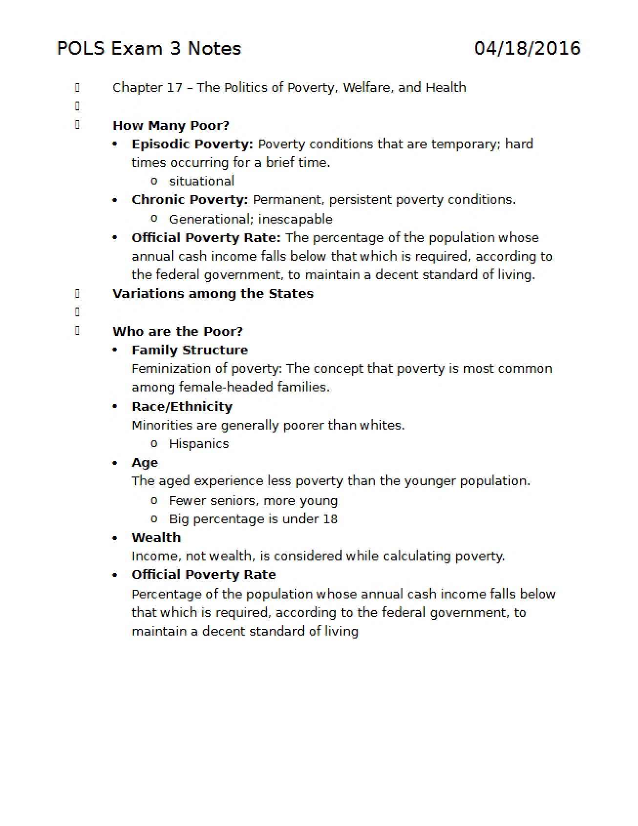 POLS Exam 3 Notes