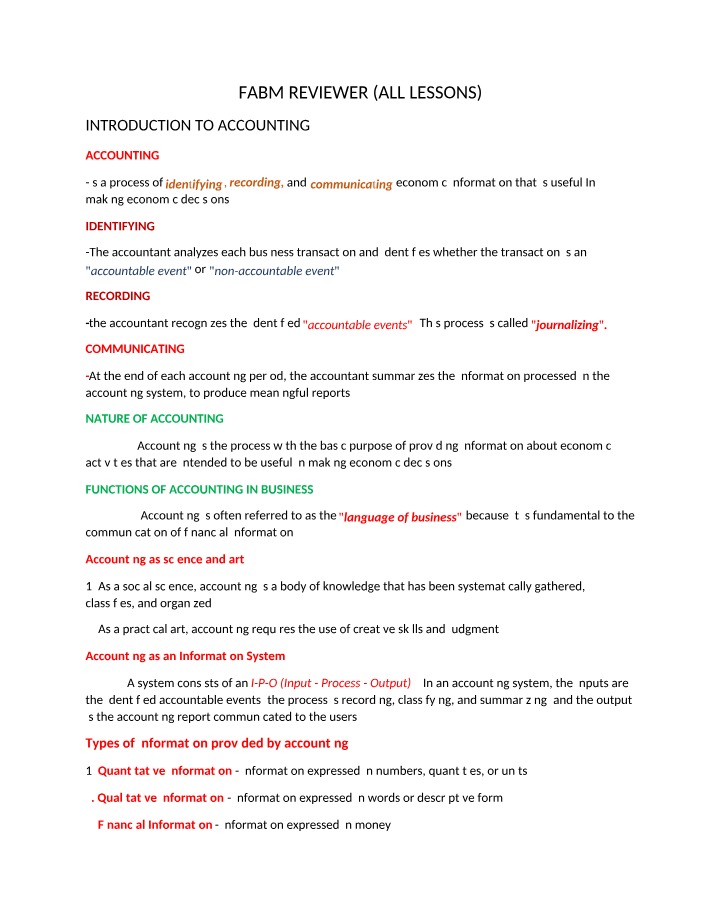 FABM - Reviewer of All Lessons