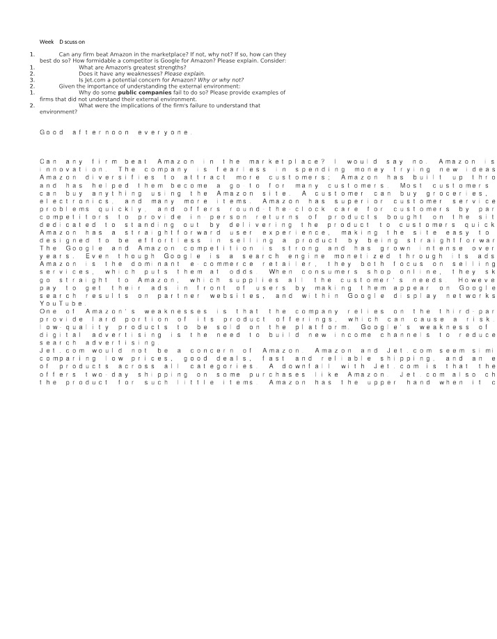 BUS499 - Week 2 Discussion