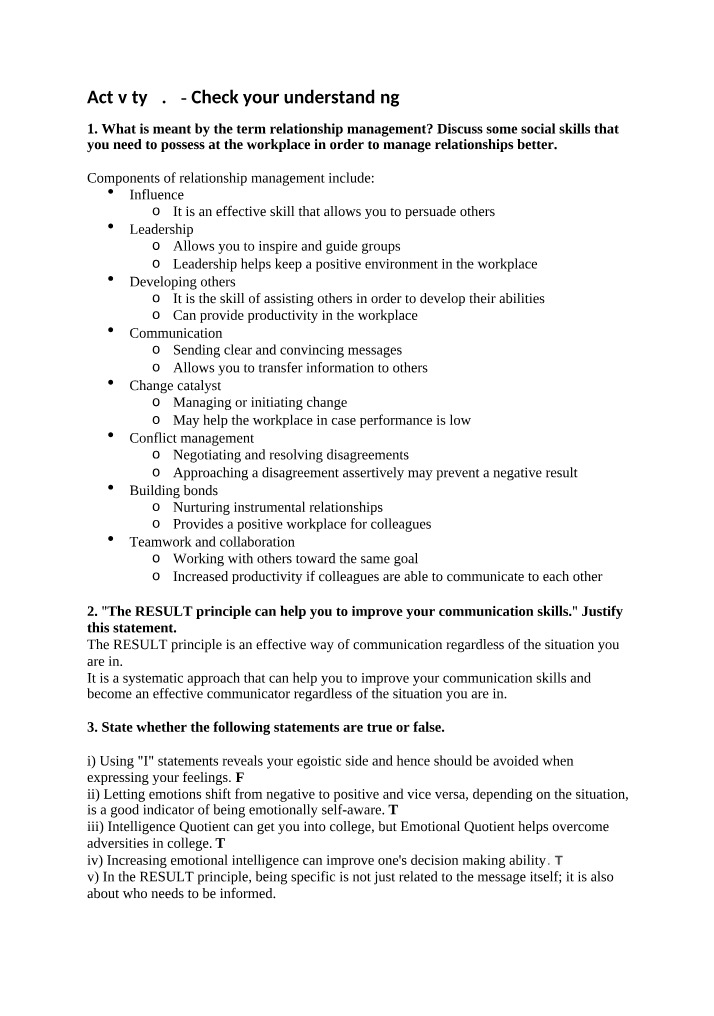 Workplace Relationships - Skills and Strategies