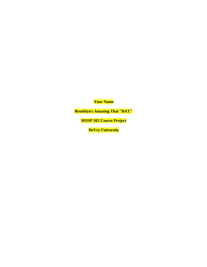 HOSP 582 Week 5 Course Project - Outline and Draft
