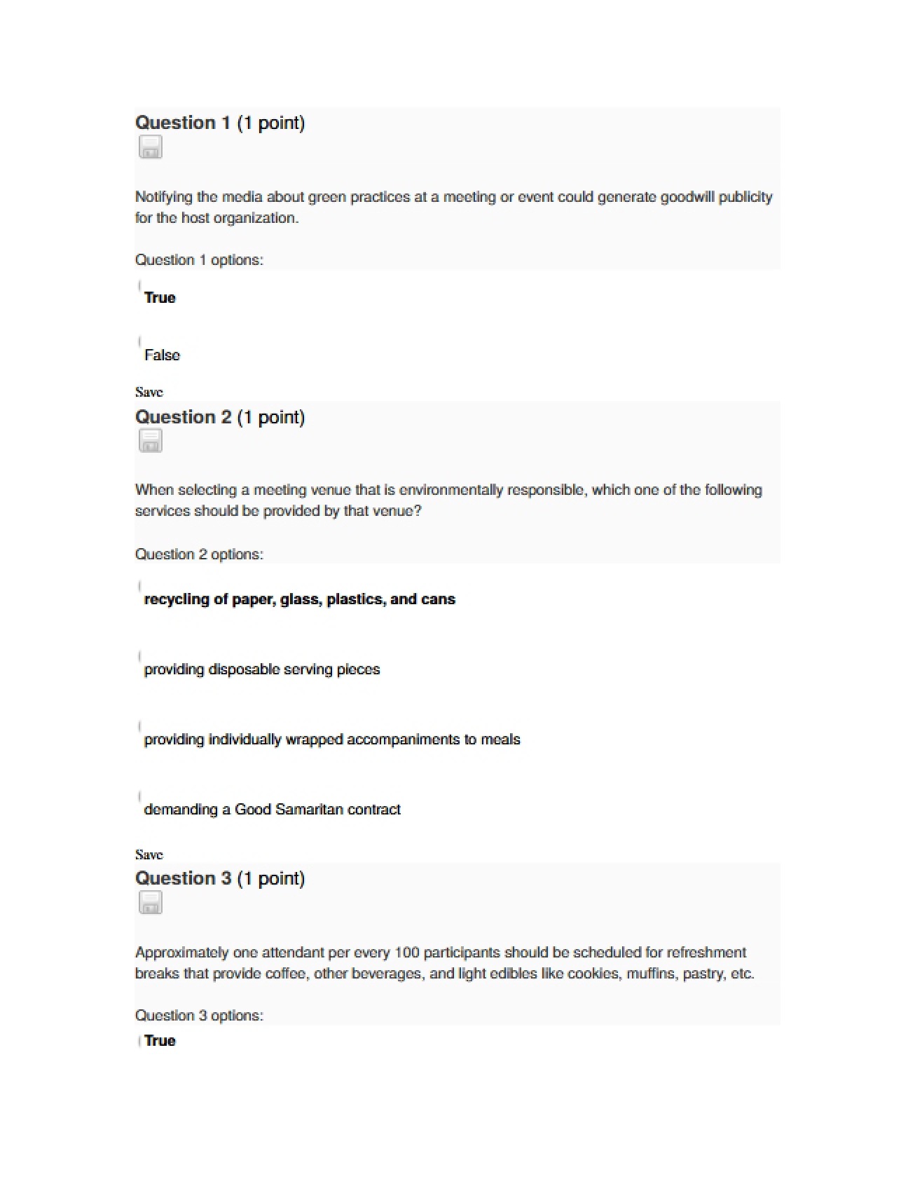 Quiz Questions Module Eight