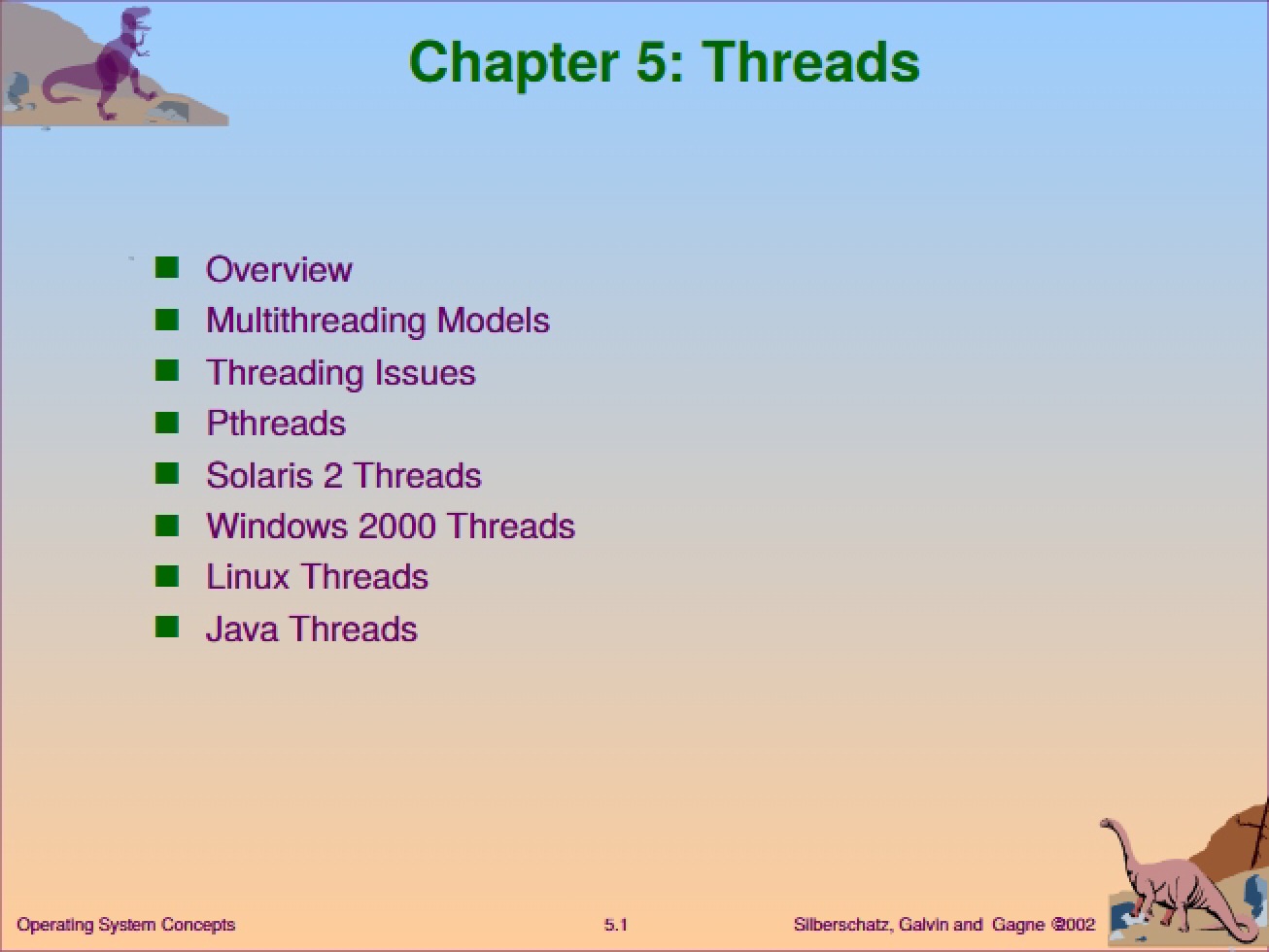 Threads in OS Chapter Five