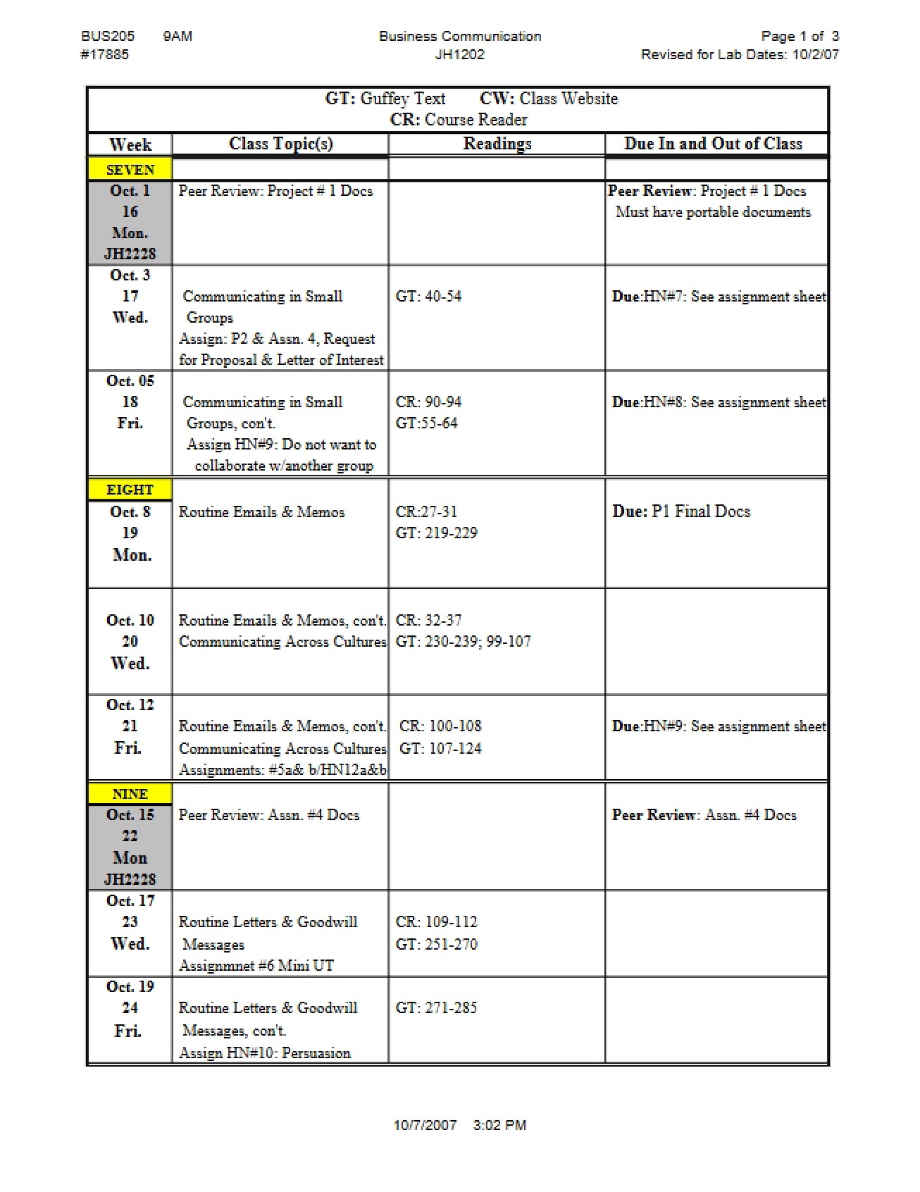 Course Schedule Part 2