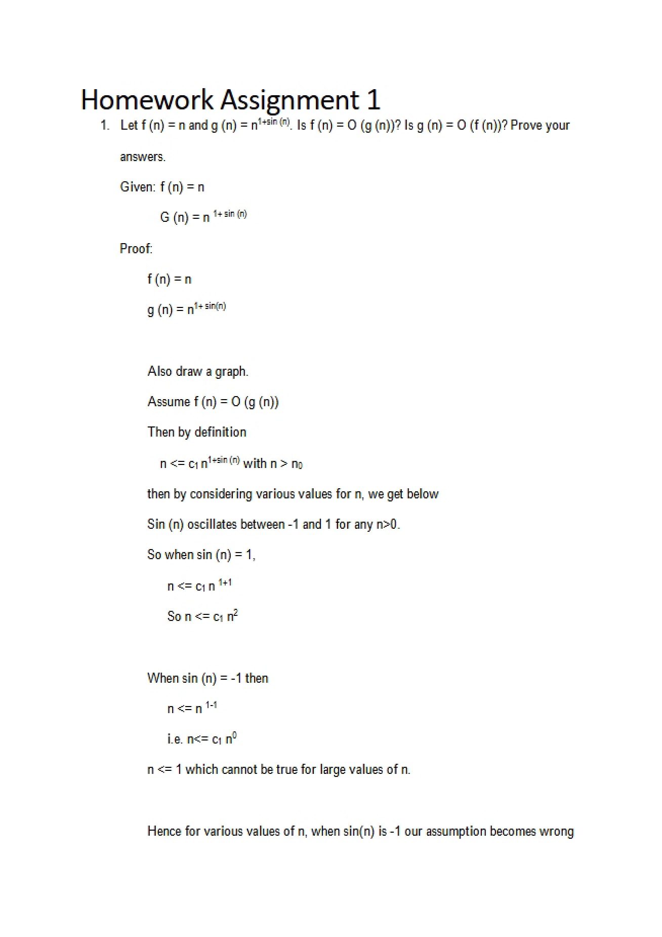 Assignment One Submission